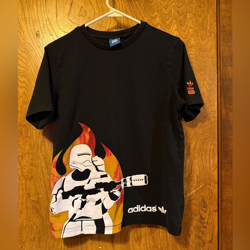 adidas ✨Star Wars ✨ Stormtrooper Tee with Orange Flame